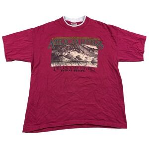 Vintage Signal Sports American Rivers Ocoee Raft T-Shirt Red XL Made in USA